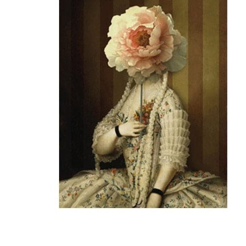 A woman with a flower in her head.