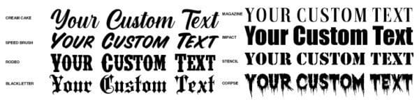 A bunch of different fonts that are on top of each other