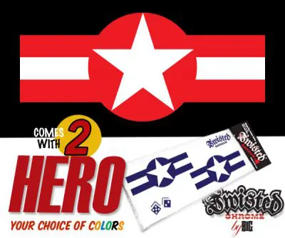 A red and white star with the words " come with 2 hero ".