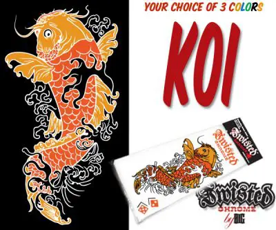 A picture of some koi fish tattoo designs.