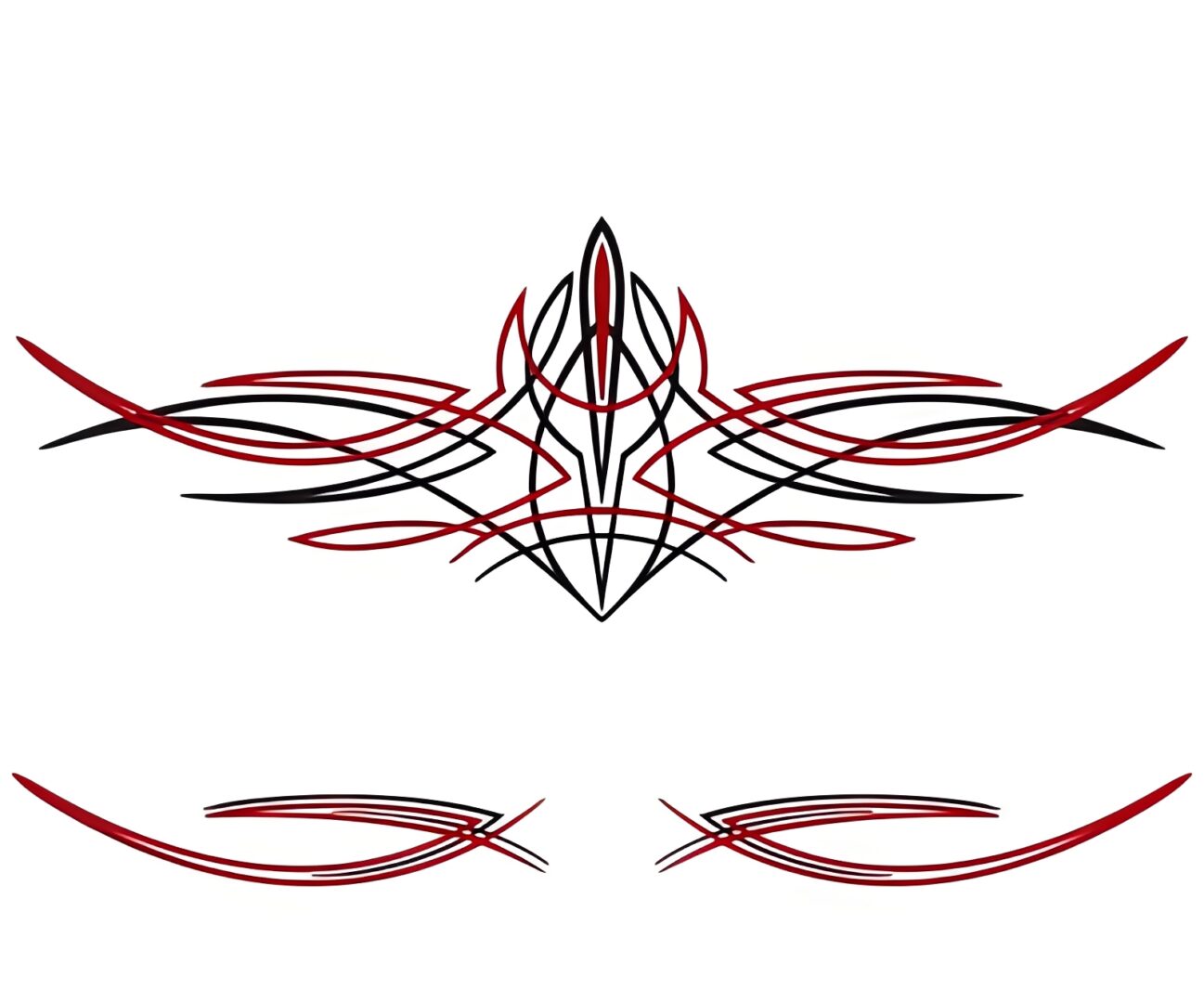 Gasser Pinstripes set of 3 Hotrod Art decals