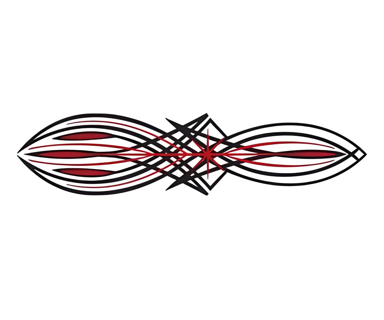 Rumble cool pinstripe von dutch style decal